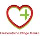 Herz mit grünem Kreuz und Text "Freiberufliche Pflege Manke" darunter.