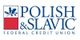Polish & Slavic Federal Credit Union logo with oak leaf and red square design.