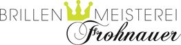 Logo: "Brillenmeisterei Frohnauer" mit gelber Krone in der Mitte.
