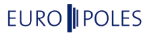"Logo von EUROPOLES in blauen Großbuchstaben mit vertikalem Balken in der Mitte."