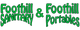 Text logo: "Foothill Sanitary & Foothill Portables" in green font on a dark background.