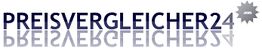 Text "Preisvergleicher24" in dunkler Schrift mit Sternemblem rechts.