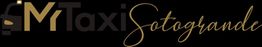 Logotipo de "My Taxi Sotogrande" en negro y dorado sobre fondo negro.