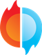 Half fire and half ice symbol, representing contrast between heat and cold.