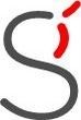 Logo stilizzato con la lettera "S" in nero e dettagli in rosso.