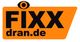 Orange Logo mit schwarzem Text: "FIXX dran.de". Ein Auge über dem "I".