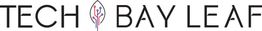 "Logo with text: 'Tech Bay Leaf' featuring a stylized leaf circuit design between words."
