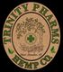 "Logo with a tree, green cross, and 'Trinity Pharms Hemp Co., Black Mountain, NC' text."