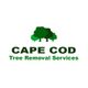 Logo for Cape Cod Tree Removal Services with green trees above the text.