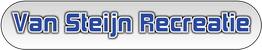 "Logo met de tekst: Van Steijn Recreatie in blauwe letters op een grijze achtergrond."
