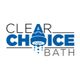 Clear Choice Bath logo with showerhead replacing the letter A in a blue and gray color scheme.