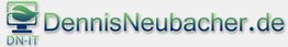 Logo mit Schriftzug "DennisNeubacher.de", Bildschirm-Icon links, Text "DN-IT" darunter.