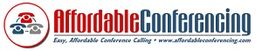 Logo of Affordable Conferencing with phone icons and website URL.