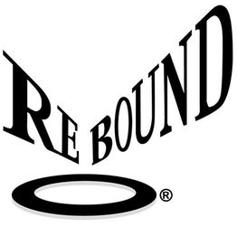 Stylized text "Rebound" in 3D with an elliptical logo below.
