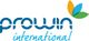 Logo von proWIN international mit drei bunten Blättern oben rechts.