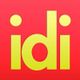 Yellow "idi" text on a red background.