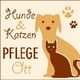 Illustration eines Hundes und einer Katze mit den Worten "Hunde & Katzen Pflege Ott".