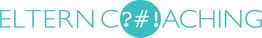 Logo mit Schriftzug "ELTERN C?#!ACHING" in Türkis auf weißem Hintergrund.