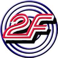Logo mit „2F“ in Rot vor blauen Kreisen.