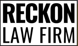 "Reckon Law Firm logo in bold black letters on a white background."