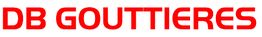 Texte rouge sur fond blanc : "DB GOUTTIERES".