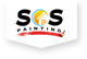 SOS Painting logo with home icon and paintbrush on a white background.