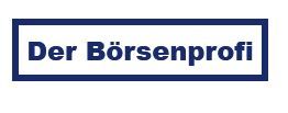 Text in blauem Rahmen: "Der Börsenprofi".