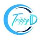 Blue and white logo with "Trippy D" in cursive inside a stylized letter C and D.