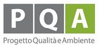 Logo con le lettere PQA in riquadri, testo "Progetto Qualità e Ambiente".