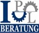 Logo mit Zahnrädern und Buchstaben "IPL", darunter steht "BERATUNG".