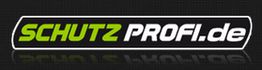 Logo mit Text "SCHUTZPROFI.de" in grüner und weißer Schrift auf dunklem Hintergrund.