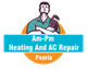 Logo of Am-Pm Heating and AC Repair Peoria with a technician holding a tool.