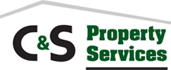 C&S Property Services logo with black and green text.