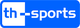 Blau-weißes Logo mit der Aufschrift "th-sports".