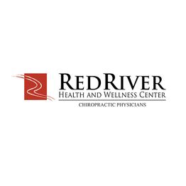 RedRiver Health and Wellness Center logo with a red river symbol on the left.