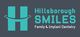 Logo of Hillsborough Smiles Family & Implant Dentistry with a smiling 'H' design.