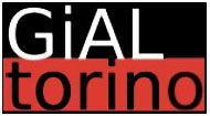 Logo con la scritta "GiAL torino" su sfondo nero e rosso.