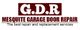 Logo for G.D.R Mesquite Garage Door Repair with tagline: "The best repair and replacement services."