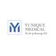 Logo of Yunique Medical with slogan "The Art of Renewing You" beside a blue square design.