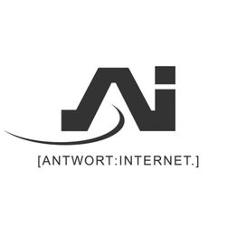 Logo mit den Buchstaben "Ai" und dem Text "[ANTWORT:INTERNET.]" darunter.