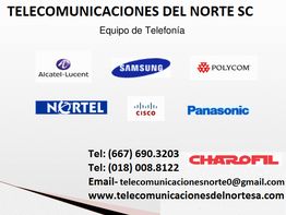 Logos de empresas de telecomunicaciones y datos de contacto de Telecomunicaciones del Norte SC.