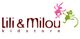 Logo von "Lili & Milou kidstore" mit pinkem Hasen und grünem Affen.
