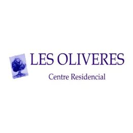 Logo del centro residencial "Les Oliveres" con una imagen de olivo a la izquierda.