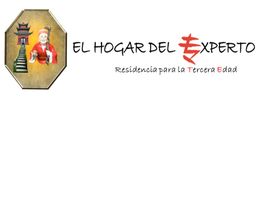 "Logo de 'El Hogar del Experto' con imagen de sabio y pagoda. Residencia para la tercera edad."