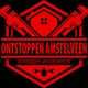 Rood logo van Ontstoppen Amstelveen met twee moersleutels en een huisje.