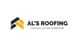 Logo for Al's Roofing, featuring geometric roof shapes and the text "Installation & Repair."