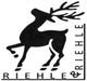 Schwarzes Hirsch-Logo mit Schriftzug "RIEHLE & RIEHLE" am Rand.