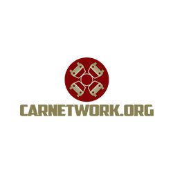 Red wheel symbol above text: "CARNETWORK.ORG".