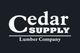 Logo: "Cedar Supply Lumber Company" in white text on a black background.
