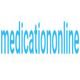 Text "medicationonline" in blue, written without spaces.
